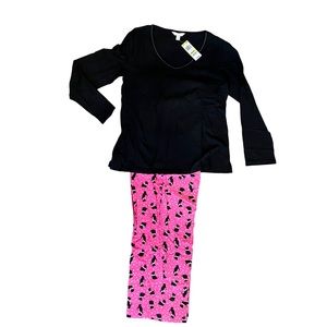 Women’s Charter Club Intimates Scotty Dog Pajamas SZ: M 2-piece set